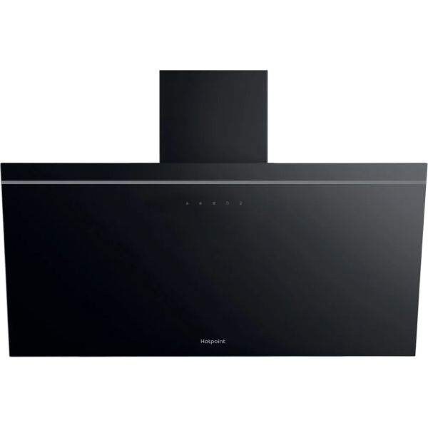 Hotpoint PHVP 82F LT K 80cm Angled Chimney Hood - Black