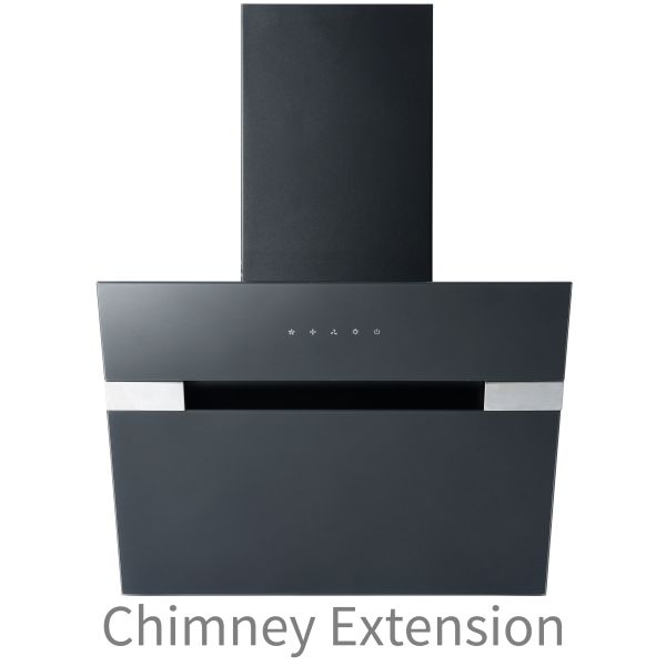 Prima PRAE801 Angled Chimney Hood Extension - Black