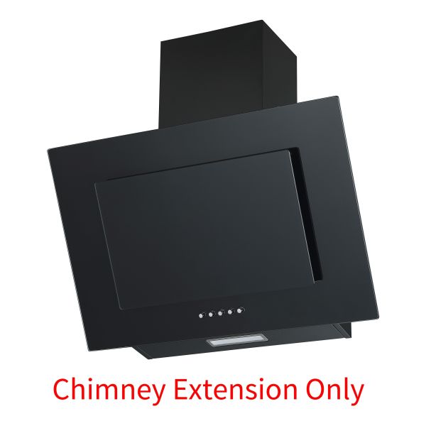 Prima Chimney Extention for Angled Glass Hoods - Black