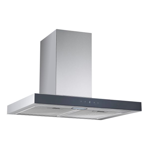 Prima PRCH031 60cm Box Chimney Hood - Black & St/Steel