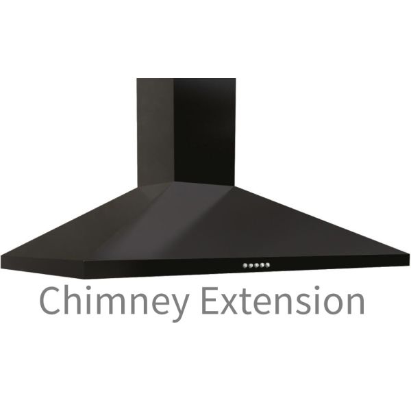 Prima PRCH900 81cm Chimney Hood Extension - Black