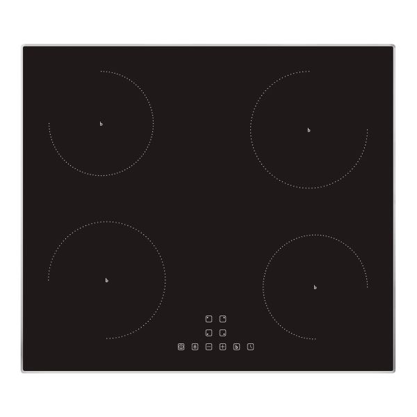 Prima PRIH024 60cm Framed Induction Hob - Black & St/Steel