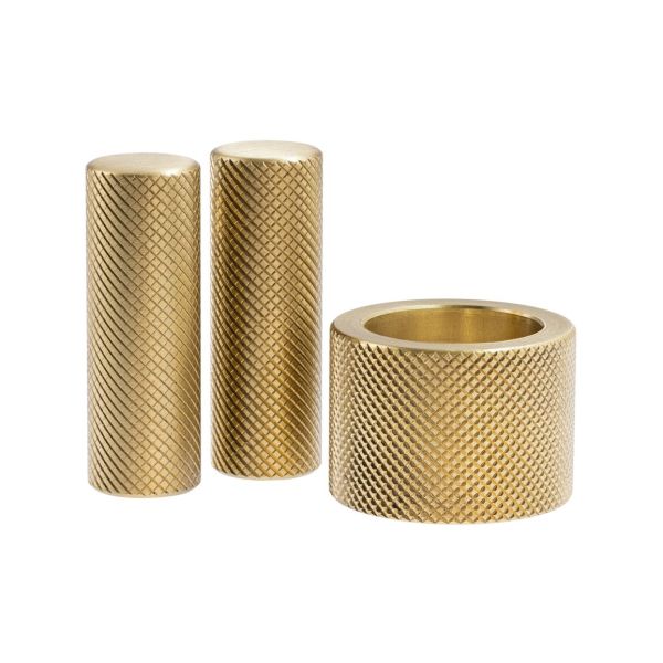 Abode Persona Knurled Handle & Aerator Pack - Brushed Brass