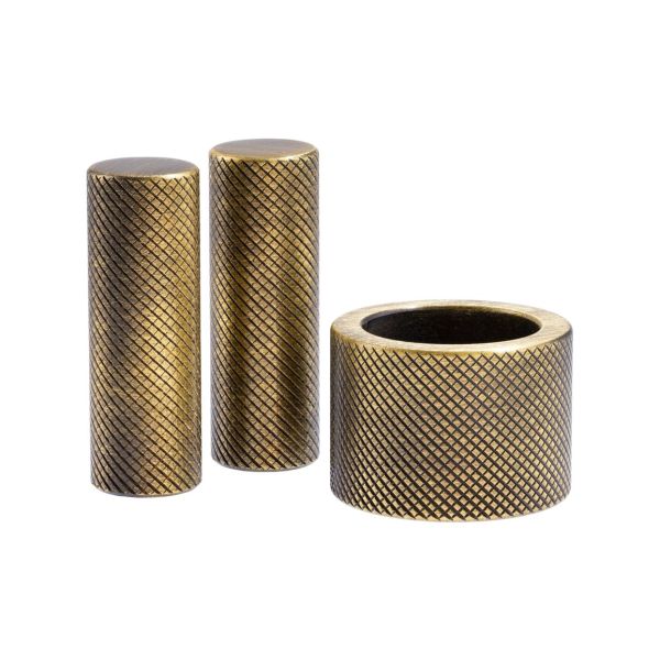Abode Persona Knurled Handle & Aerator Pack - Antique Brass
