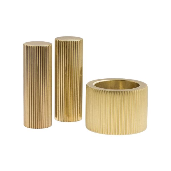 Abode Persona Fluted Handle & Aerator Pack - Brushed Brass