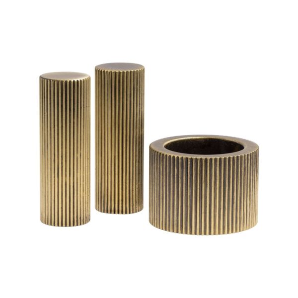 Abode Persona Fluted Handle & Aerator Pack - Antique Brass