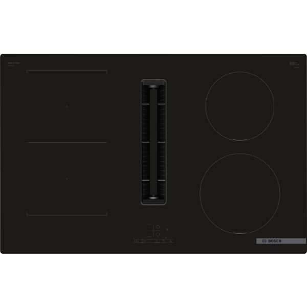 Bosch Series 4 PVS811B16E 80cm Venting Induction Hob - Black Glass