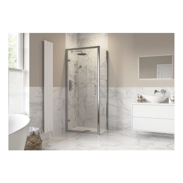 Aida Chrome Hinged Door Side Panels 800mm-900mm