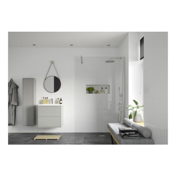 Aida 1400mm Wetroom Panel & Support Bar - Chrome