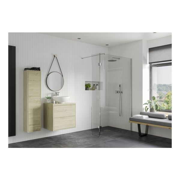 Aida Optional 300mm Wetroom Splash Panel - Chrome