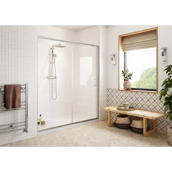Apollo 1400mm Easy-Fit Sliding Door - Chrome