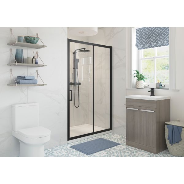 Apollo 1700mm Sliding Door - Matt Black