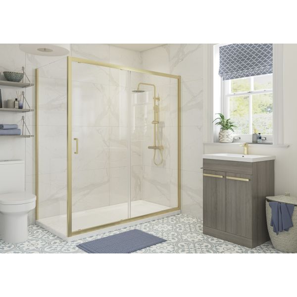 Apollo 700mm Side Panel - Brushed Brass
