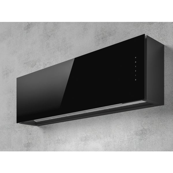 Elica Rules 120cm Integrated Chimney Hood - Black Glass