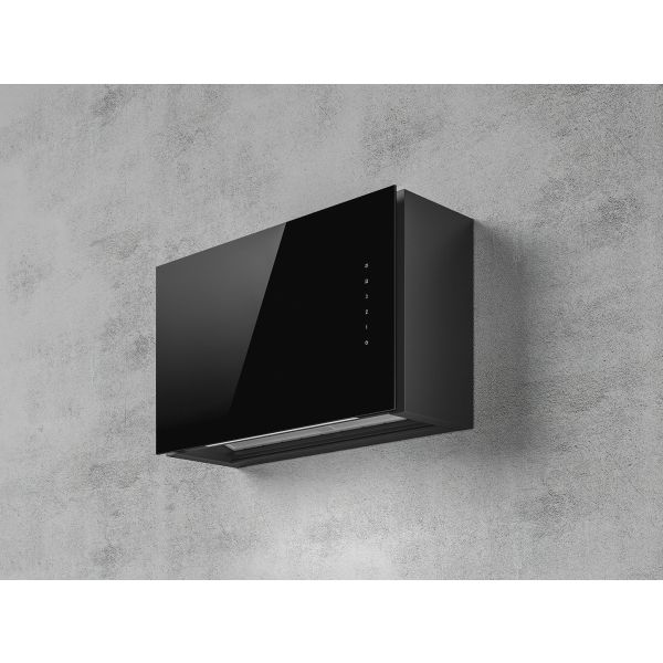 Elica Rules 60cm Integrated Chimney Hood - Black Glass