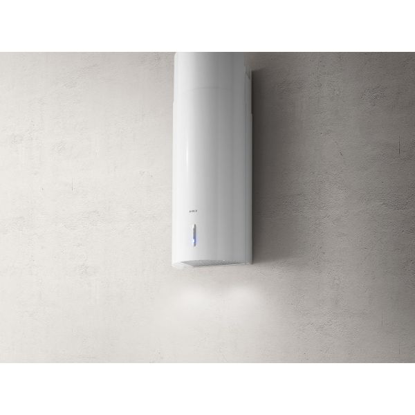 Elica Stone 33cm Round Chimney Hood - White