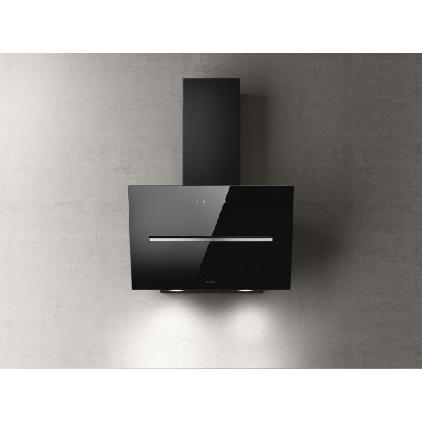 Elica Shy 60cm Chimney Hood - Black Glass