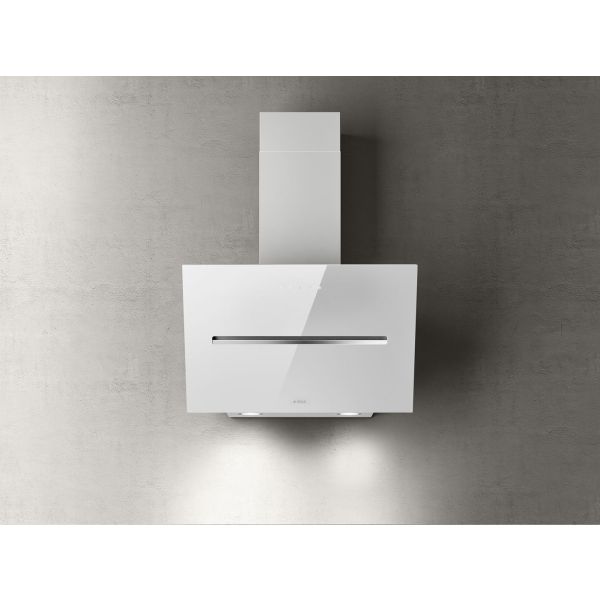 Elica Shy 60cm Chimney Hood - White Glass