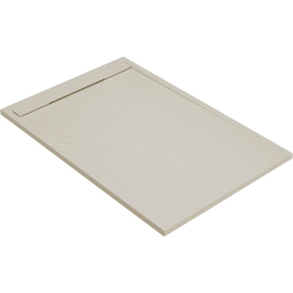 30mm Slate 1700x800mm Rectangular Tray & Waste - Latte