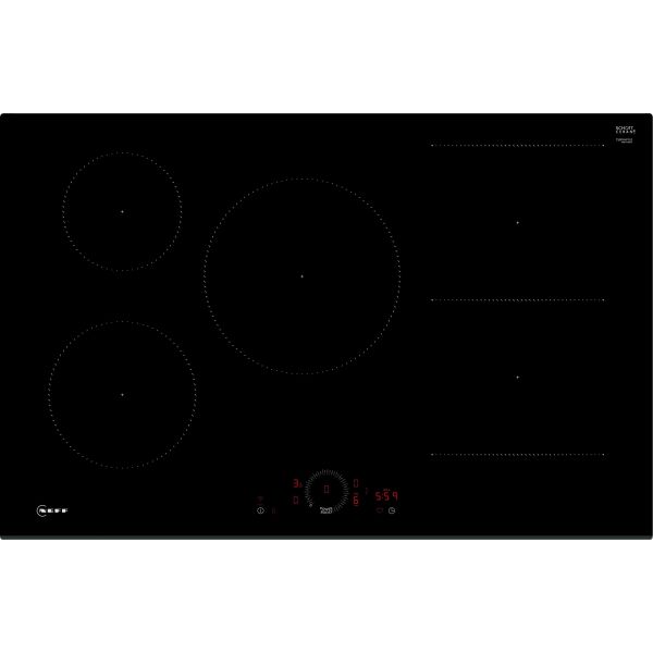 Neff N70 T58FHW1L0 80cm Induction Hob - Black Glass