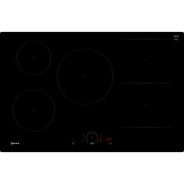 Neff N70 T58PHW1L0 80cm Induction Hob - Black Glass