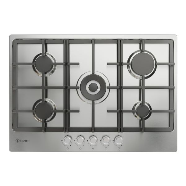 Indesit THP 751 W/IX/I 1 75cm Gas Hob - St/Steel