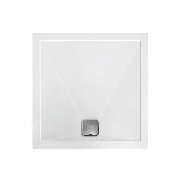 25mm Anti-Slip Ultra-Slim 900mm Square Tray & Waste