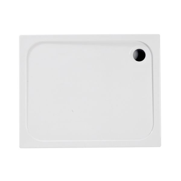 45mm Low Profile 1000x900mm Rectangular Tray & Waste - White