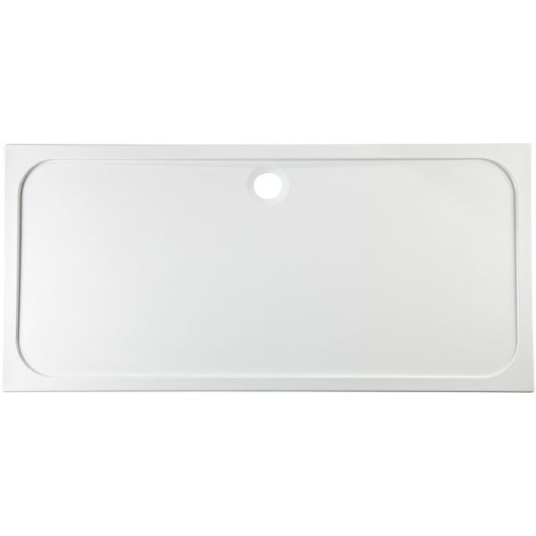 45mm Low Profile 1700x800mm Rectangular Tray & Waste - White
