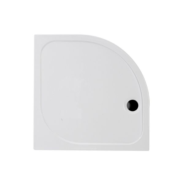 45mm Low Profile 900mm Quadrant Tray & Waste - White