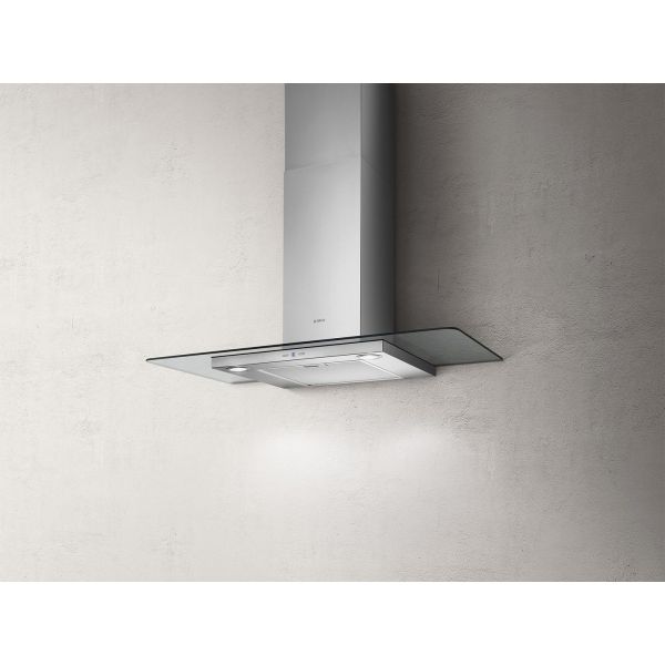 Elica Tribe 90cm Flat Glass Chimney Hood - St/Steel