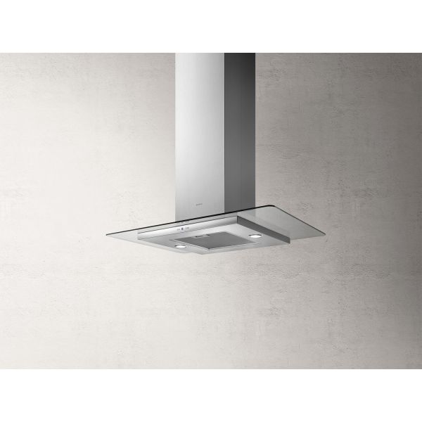Elica Tribe 90cm Flat Glass Island Hood - St/Steel