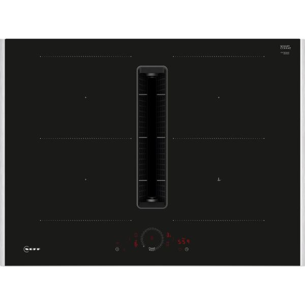 Neff N70 V57THQ4L0 70cm Venting Combi Induction Hob - Black & St/Steel