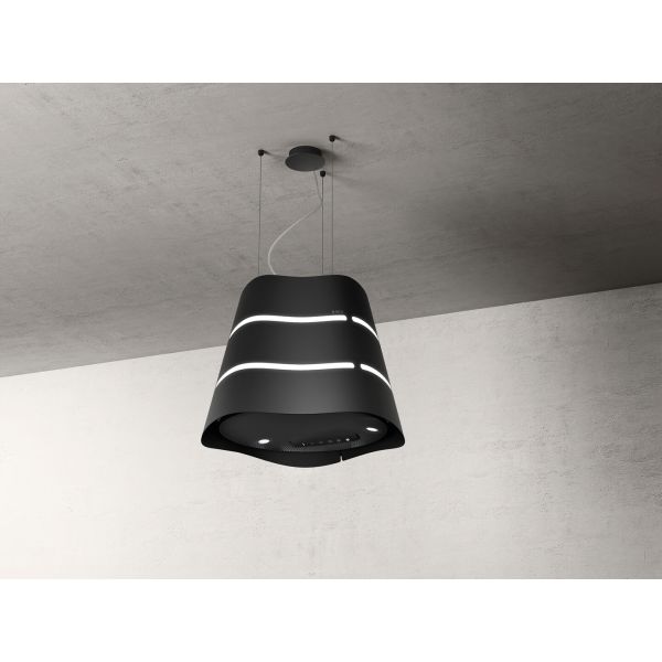 Elica Wave UX 51cm Island Hood - Black