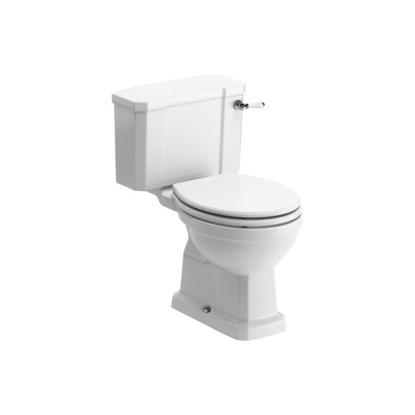 Starlene Close Coupled WC & Satin White Wood Effect Seat