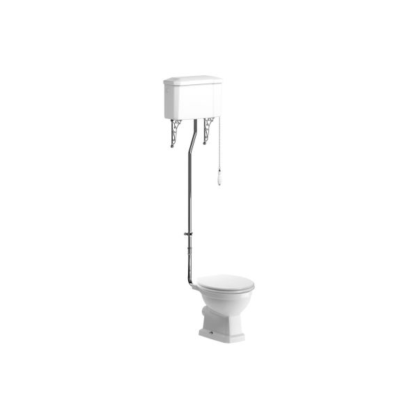 Starlene High Level WC & Satin White Wood Effect Seat
