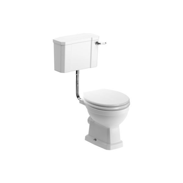 Starlene Low Level WC & Satin White Wood Effect Seat
