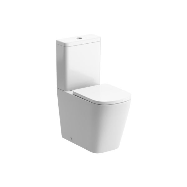 Viviana Rimless Close Coupled Fully Shrouded Comfort Height WC & Soft Close Seat