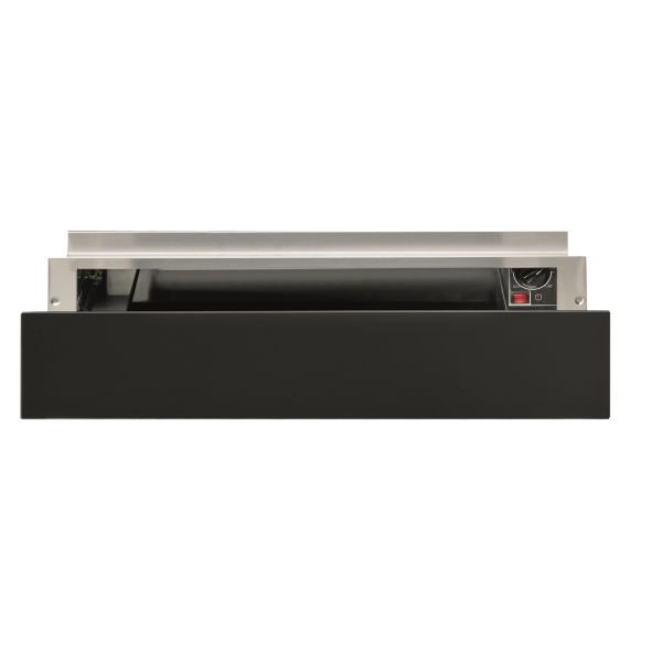 Hotpoint WD 914 NB 14cm Warming Drawer - Dark Grey Glass