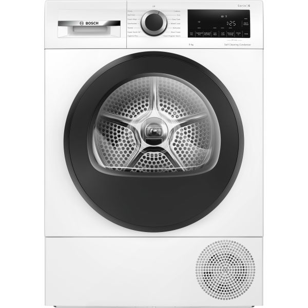 Bosch Series 6 WQG24502GB F/S 9kg Heat Pump Condenser Dryer - White