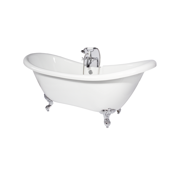 Lily Double Slipper Traditional Freestanding Bath 1750mm