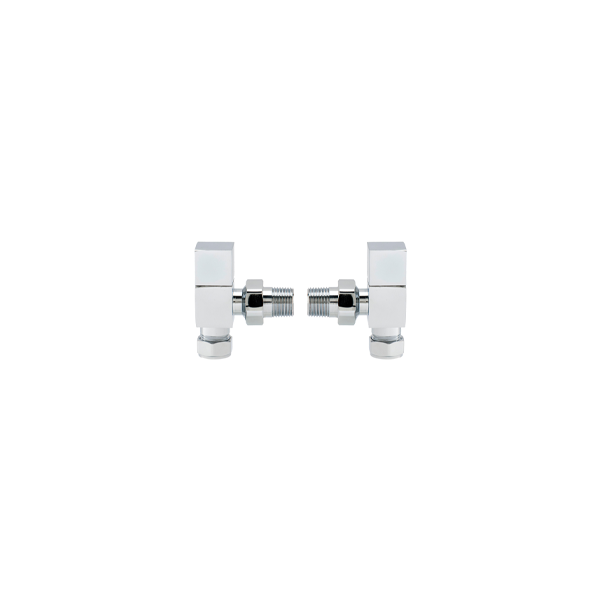 Angle Square Head Radiator Valve Set