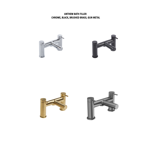 Anthem Bath Filler Range (Chrome, Matt Black, Brushed Brass, Gun Metal)
