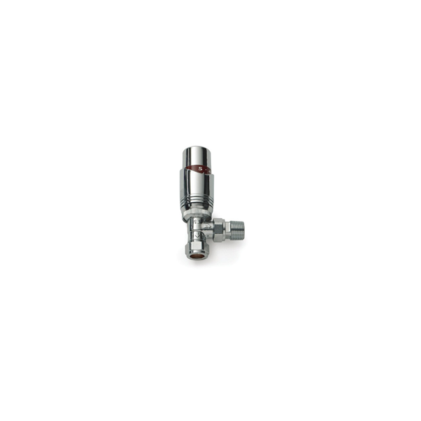 Straight Chrome Thermostatic Towel Warmer Valve