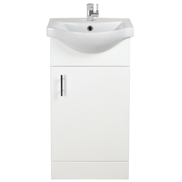 Ardent 450mm White Floor Standing Unit & Ceramic Basin