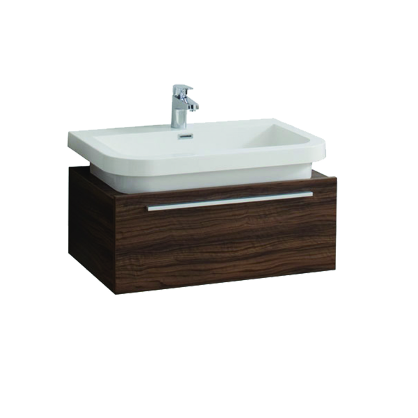 Atlas 750 Single Drawer Vanity Unit & Basin Walnut 