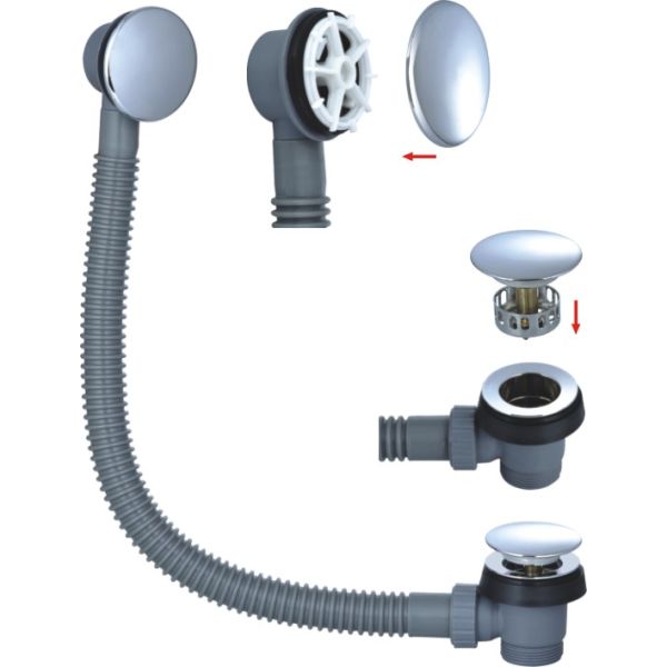 Folio Chrome Bath Waste (Easy Clean)