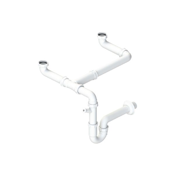 Abode Multi Bowl Pipework Kit - White