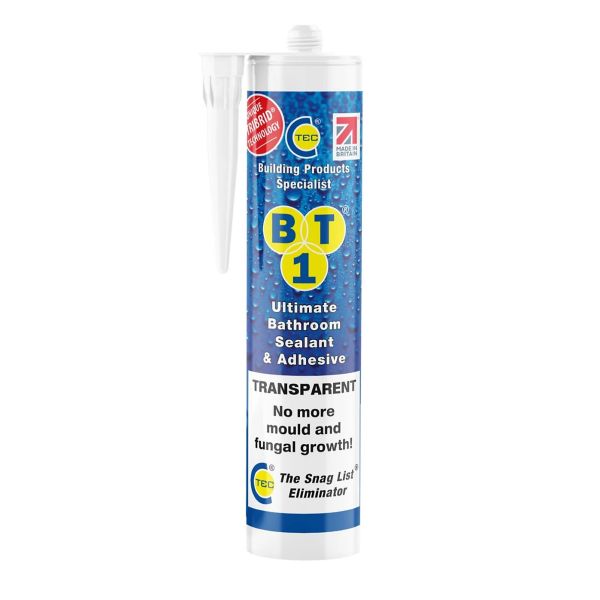 BT1 Tribrid Clear Bathroom Sealant & Adhesive (290 ml)