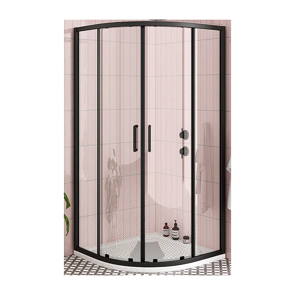 Lily Casa 900 Black Quadrant Shower Door 